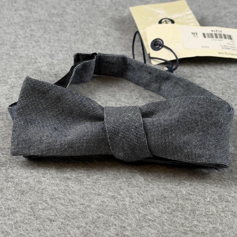 Onassis Skinny Bow Tie Dark Blue Cotton Adjustable Men's NWT Formal 1.75x14-18"